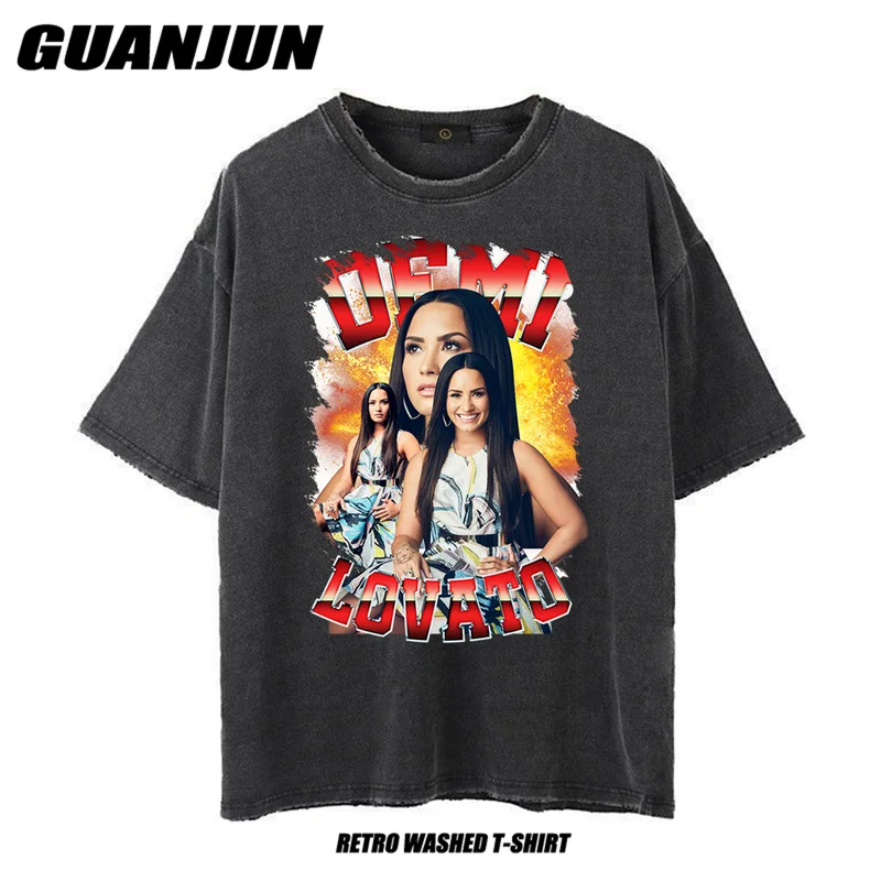 Pop Demi Lovato T Shirt for Men Washed Oversized Tees 90s Vintage Tops Cotton Short Sleeve Streetwear Graphic T-shirts Unisex
Pop Demi Lovato T Shirt for Men Washed Oversized Tees 90s Vintage Tops Cotton Short Sleeve Streetwear Graphic T-shirts Unisex