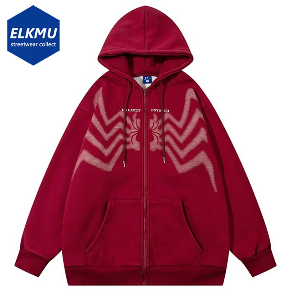 Spider Printed Hoodies Hip Hop Streetwear Sweatshirts Men Oversized Harajuku Zippper Hoodie Black Loose Fleece Sweatshirt Coat
Spider Printed Hoodies Hip Hop Streetwear Sweatshirts Men Oversized Harajuku Zippper Hoodie Black Loose Fleece Sweatshirt Coat