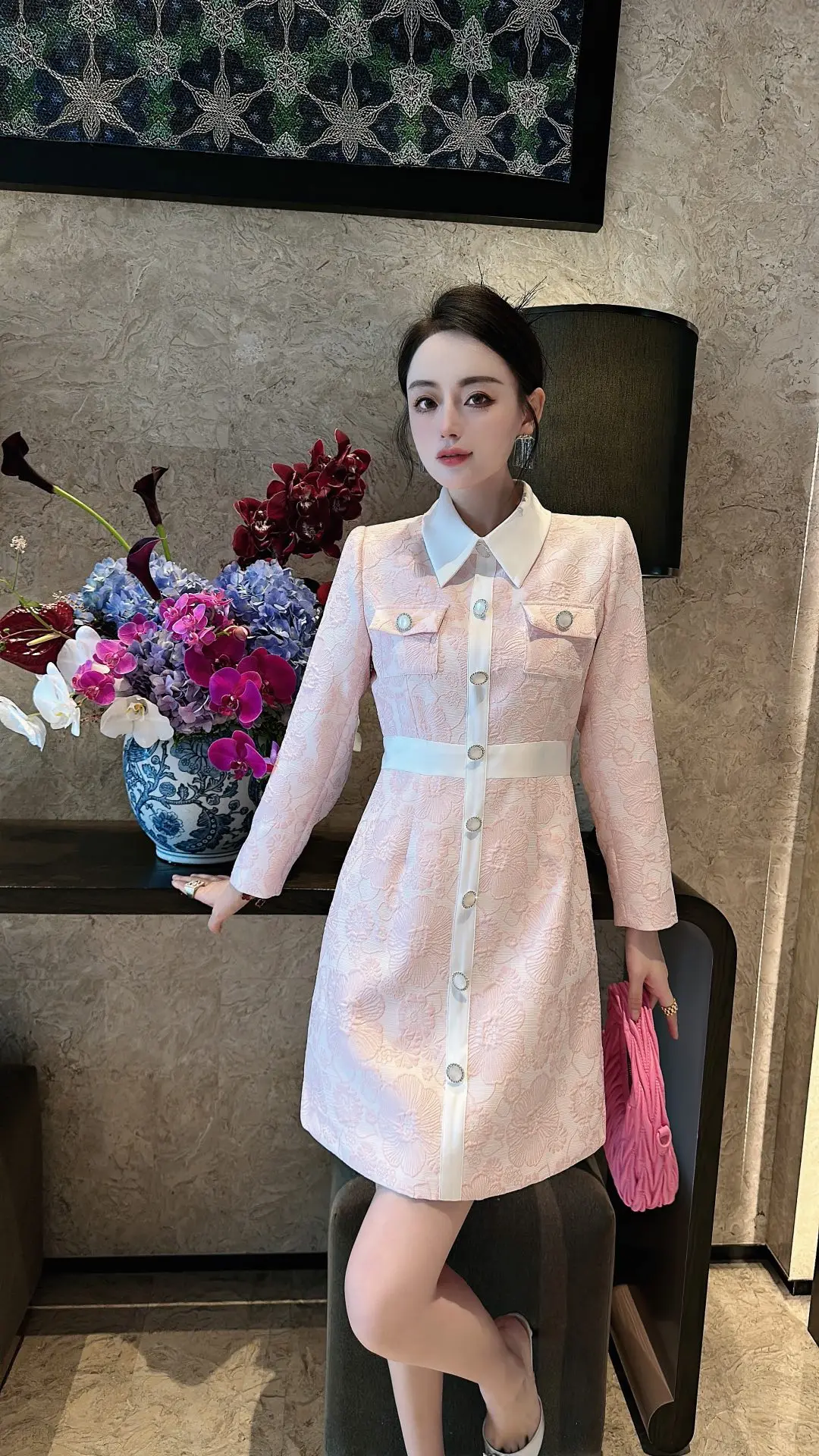 2023 Autumn/Winter Fashion New Women's Clothing Lapel Jacquard Dress 0912
2023 Autumn/Winter Fashion New Women's Clothing Lapel Jacquard Dress 0912