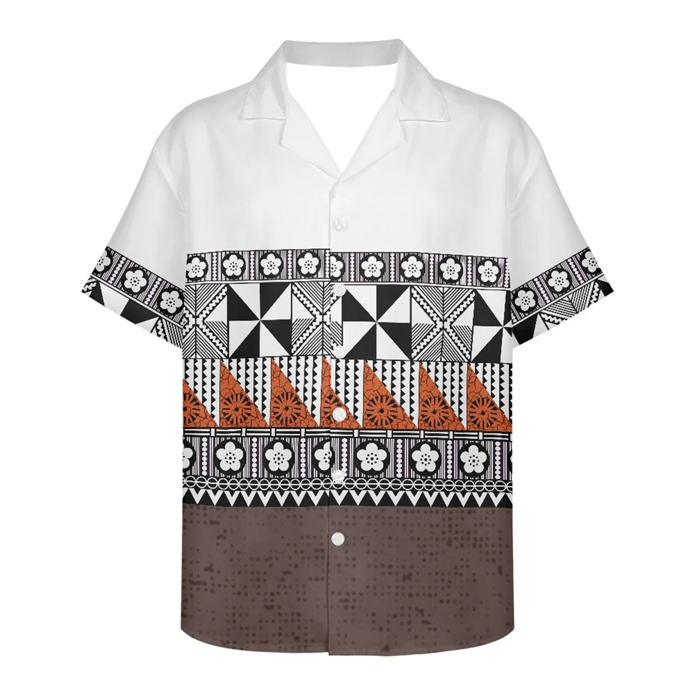 

Polynesian Tribal Hawaiian Samoa FIjian Masi Print 2023 Fashion Casual Shirts for Men Breathable Short Sleeve Comfortable Tops