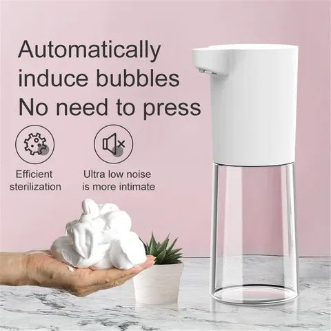 

Automatic Foam Dispenser 500ml Induction Bathroom Hands-Free Foaming IR Sensor Touch Container