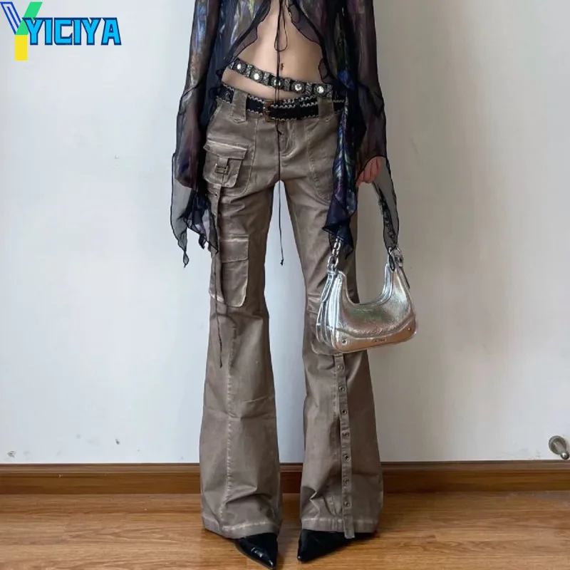 YICIYA Y2K cargo Jeans Flare Pants Jean Washed brown Low waist Trousers fashion Clothes Wide Leg pant new outfits 90s vintage
YICIYA Y2K cargo Jeans Flare Pants Jean Washed brown Low waist Trousers fashion Clothes Wide Leg pant new outfits 90s vintage