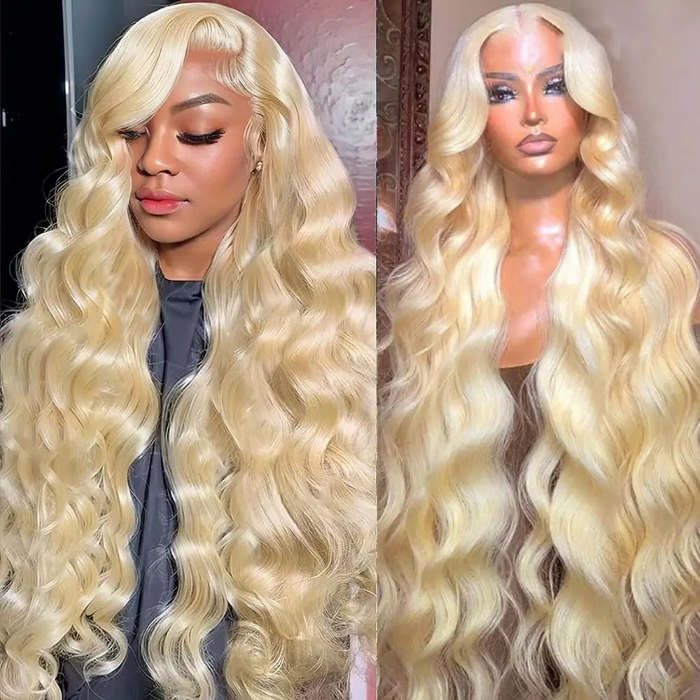 

HD Transparent 613 Blonde 13x4 Lace Front Human Hair Wigs Color Glueless Body Wave 13x6 Human Hair Lace Frontal Wig Pre Plucked