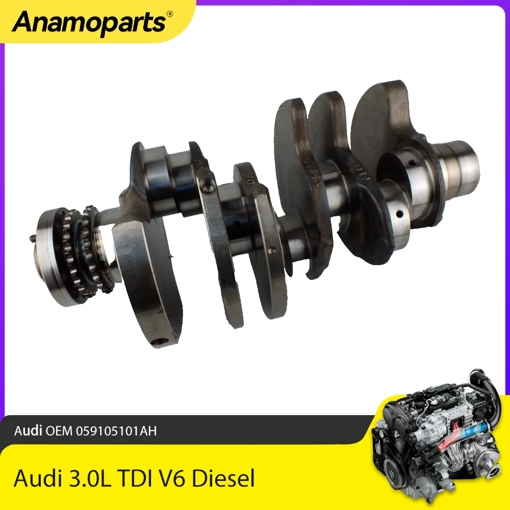 

Детали двигателя, коленчатый вал подходит на 3,0 л для Audi A6 VW Touareg 3,0 TDI V6 Diesel 2004-2017 OEM 059105101AH