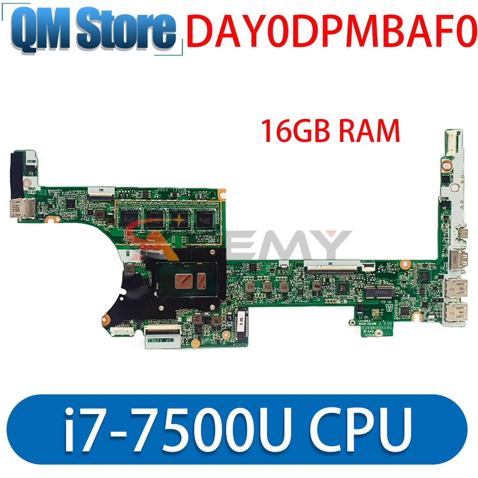 Mainboard 906722-601 906722-001 For HP ENVY X360 CONVERTIBLE 13-Y Laptop Motherboard DAY0DPMBAF0 i7-7500U CPU 16GB RAM
Mainboard 906722-601 906722-001 For HP ENVY X360 CONVERTIBLE 13-Y Laptop Motherboard DAY0DPMBAF0 i7-7500U CPU 16GB RAM