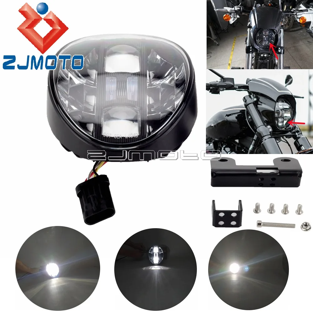 12V Motorcycle Headlamp DRL Hi/Lo Beam LED Headlight With Mount Extension Bracket Kit For Harley Softail Breakout FXSB 2013-2017
12V Motorcycle Headlamp DRL Hi/Lo Beam LED Headlight With Mount Extension Bracket Kit For Harley Softail Breakout FXSB 2013-2017