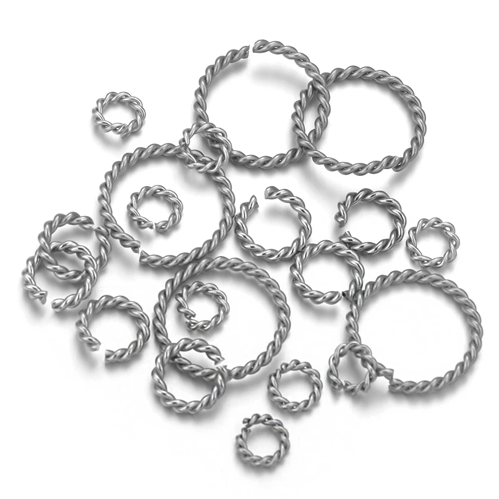 50pcs Spiral 6 8 10 12 15mm Stainless Steel Jumper Open Split Ring Metal Connector for DIY Craft Parts Jewelry Making Supplies
50pcs Spiral 6 8 10 12 15mm Stainless Steel Jumper Open Split Ring Metal Connector for DIY Craft Parts Jewelry Making Supplies