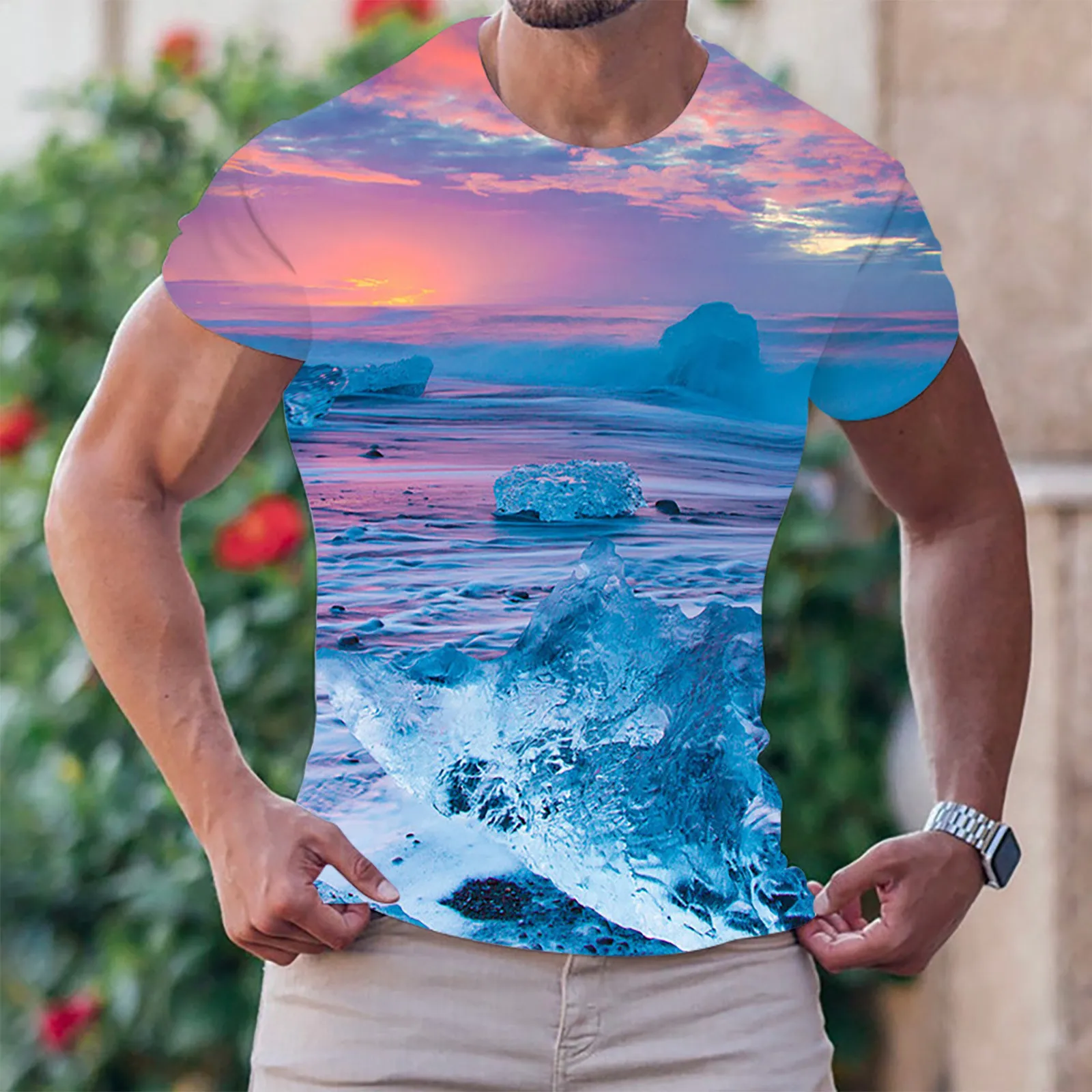 Mens Simple Personality Fashion Casual Small Printed Cotton Round Neck Short Sleeve T Shirt Vintage 3D Printing
Mens Simple Personality Fashion Casual Small Printed Cotton Round Neck Short Sleeve T Shirt Vintage 3D Printing