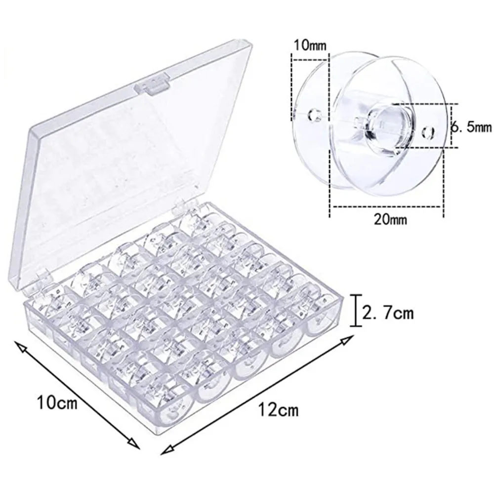 25Pcs Bobbins with Case Pre-Wound Bobbins Set for Hand and Machine Sewing Assorted Colors Perfect Tools for DIY
25Pcs Bobbins with Case Pre-Wound Bobbins Set for Hand and Machine Sewing Assorted Colors Perfect Tools for DIY