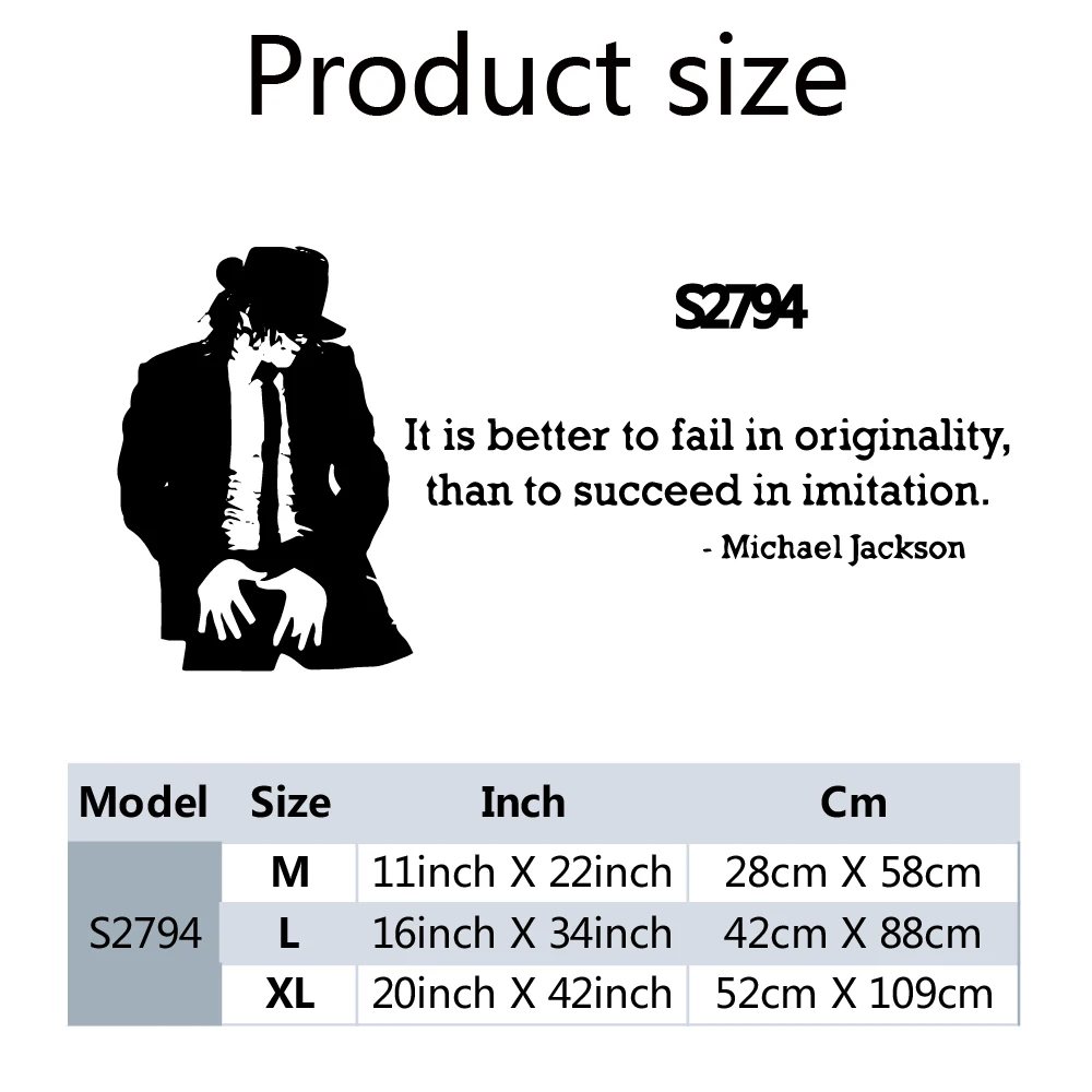 Romantic Michael Jackson Home Decoration Accessories For Kids Rooms Vinyl Mural Decal Romantic Michael Jackson Home Decoration Accessories For Kids Rooms Vinyl Mural Decal