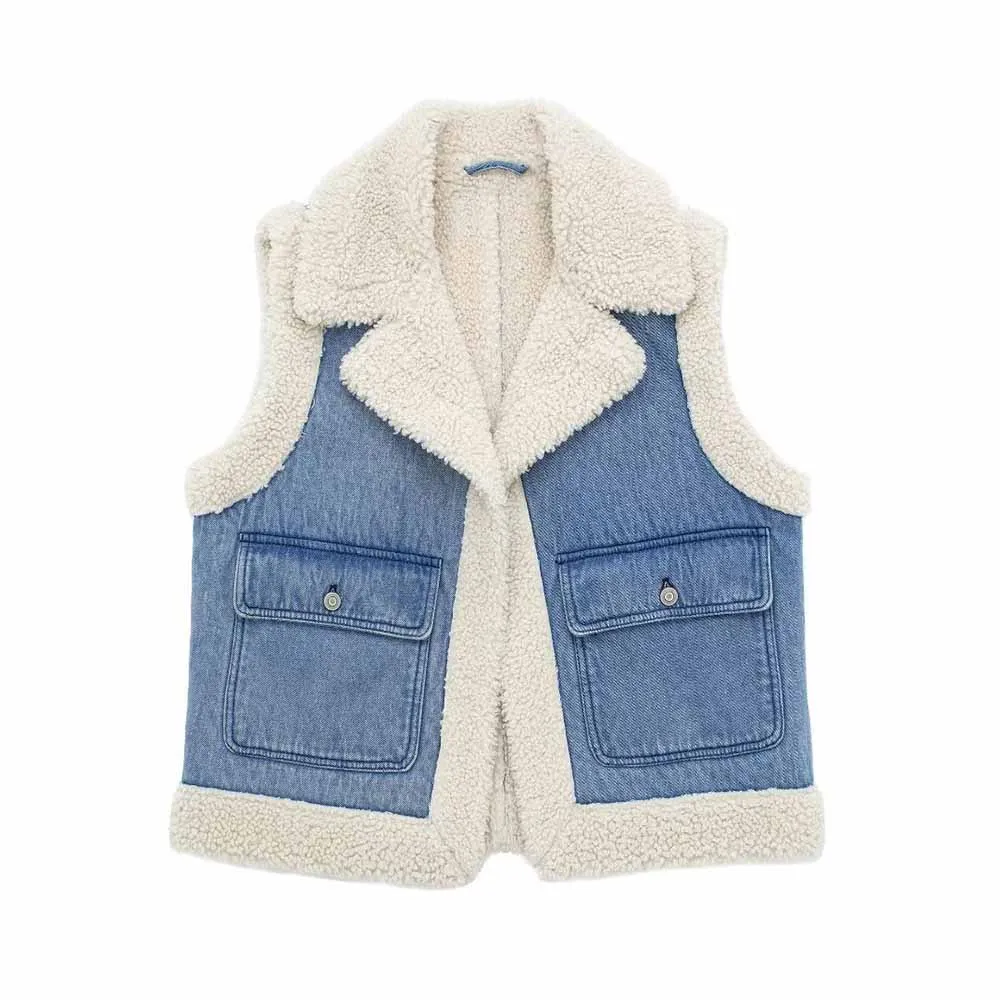 TRAF Women's Vest Fall/Winter Fashion New Pocket Decoration Elegant Chic Female Retro Sleeveless Short Double-sided Vest 3548251
TRAF Women's Vest Fall/Winter Fashion New Pocket Decoration Elegant Chic Female Retro Sleeveless Short Double-sided Vest 3548251