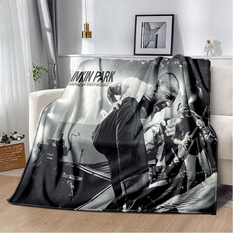 

3D Retro L-Linkin Park Rock Band HD Blanket,Soft Throw Blanket for Home Bedroom Bed Sofa Picnic Travel Office Cover Blanket Kids