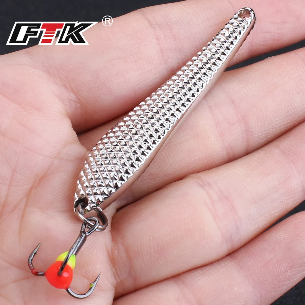 FTK 3pcs Ice Fishing Lure Spoon 7g/12g 55mm/70mm Gold Silver Metal Bass Fishing Swimbait Spinner Bait Treble Hook Hard lures 
FTK 3pcs Ice Fishing Lure Spoon 7g/12g 55mm/70mm Gold Silver Metal Bass Fishing Swimbait Spinner Bait Treble Hook Hard lures