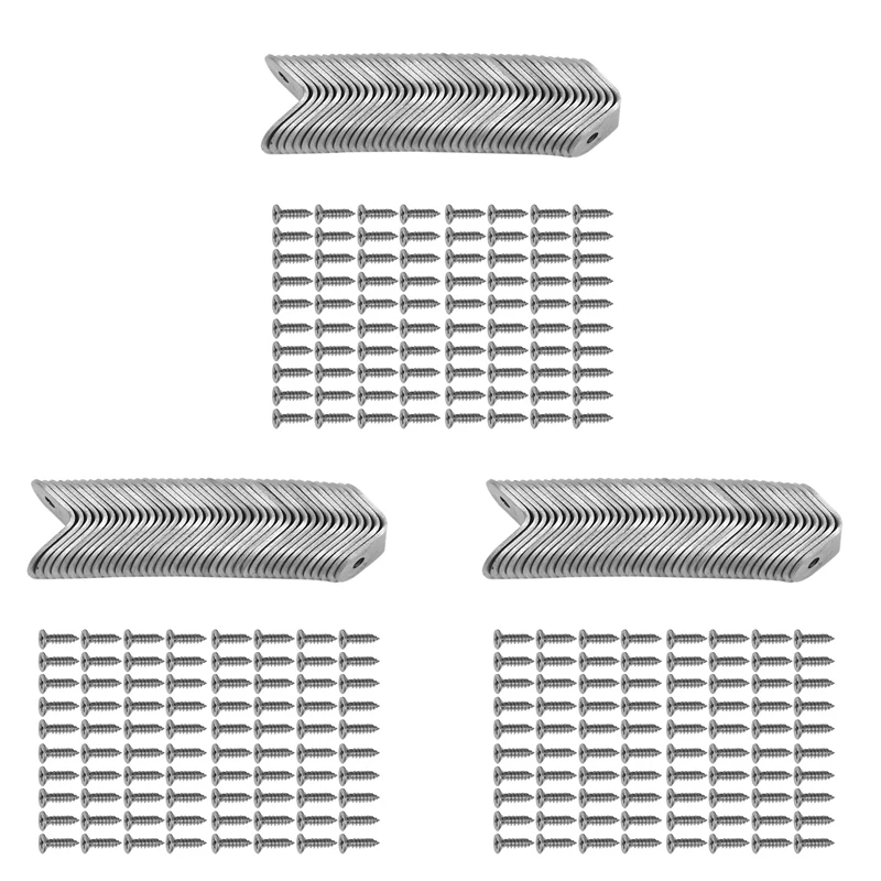 HOT SALE 120PCS L Bracket Corner With 240PCS Screws, Corner Bracket, Angle Bracket Fastener For Wood Furniture Bedframe Cabinet
HOT SALE 120PCS L Bracket Corner With 240PCS Screws, Corner Bracket, Angle Bracket Fastener For Wood Furniture Bedframe Cabinet