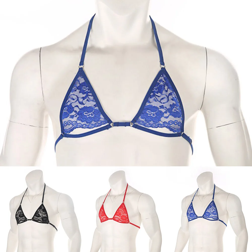 Hot New Men Sissy Bra Tops Gay Sexy Sheer Lace Bikini Underwear Comfortable Nightwear Wire-Free Comfortable Bra Underclothes
Hot New Men Sissy Bra Tops Gay Sexy Sheer Lace Bikini Underwear Comfortable Nightwear Wire-Free Comfortable Bra Underclothes