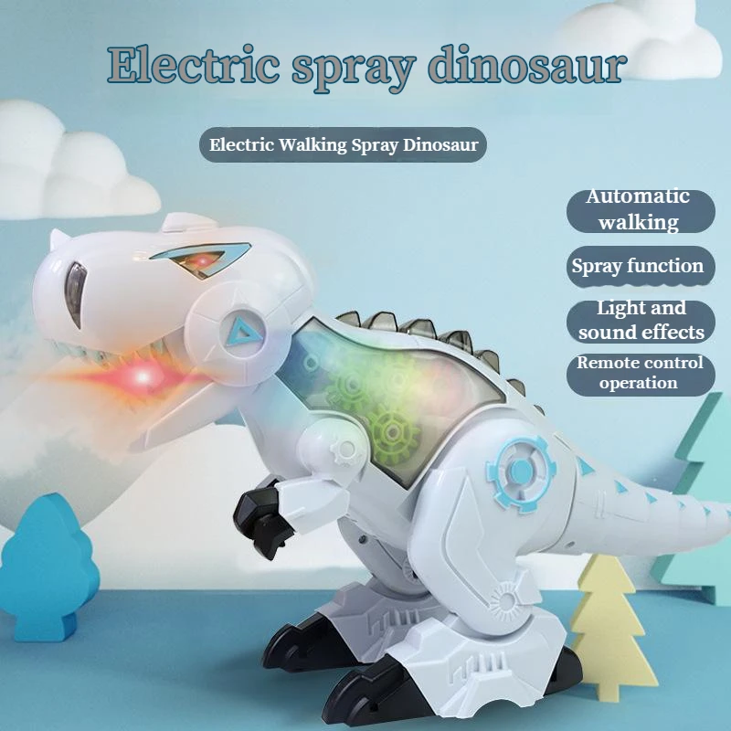 Electric Simulation Spray Cervical Vertebra Rotation Dinosaur Light Sound Effect Tail Swing Electric Dinosaur Children's Toys
Electric Simulation Spray Cervical Vertebra Rotation Dinosaur Light Sound Effect Tail Swing Electric Dinosaur Children's Toys