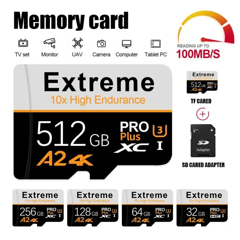 

New Memory Card 128GB EVO Plus Flash Mini SD Card 32GB 64GB 256GB 512GB Class 10 UHS-I High Speed Micro TF Card for phone Tablet