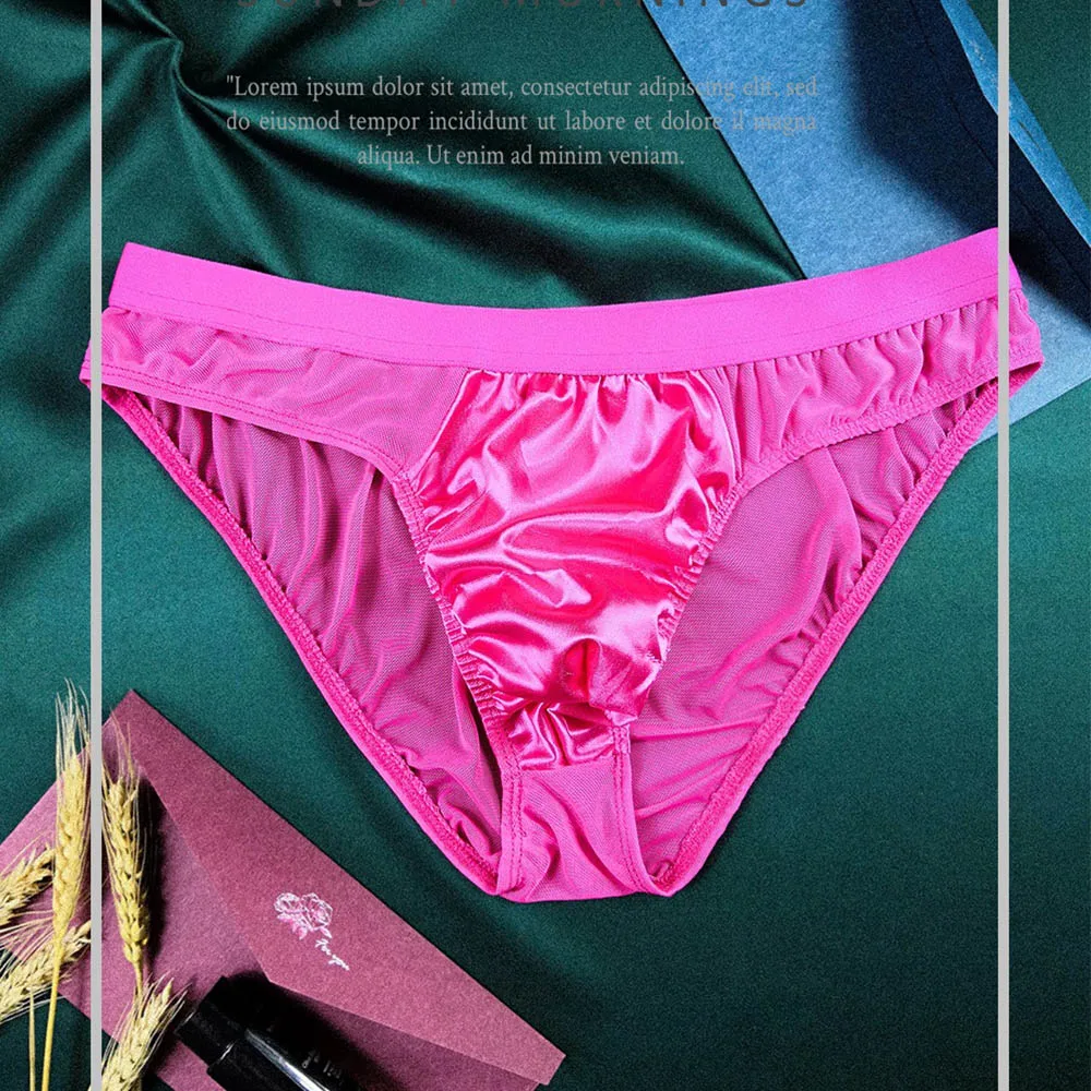 Sexy Men Mesh Satin Briefs Perspective Underwear Panties Low Waist Breathable Bikini Pouch Underpants Men's Erotic Lingerie
Sexy Men Mesh Satin Briefs Perspective Underwear Panties Low Waist Breathable Bikini Pouch Underpants Men's Erotic Lingerie