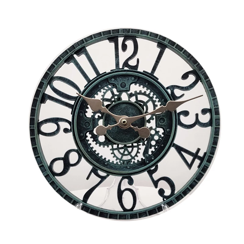 

Outdoor Resin Wall Clock Waterproof, 12 Inch Silent Non Ticking Clock Decorative Clock for Patio, Garden, Pool or Living Room