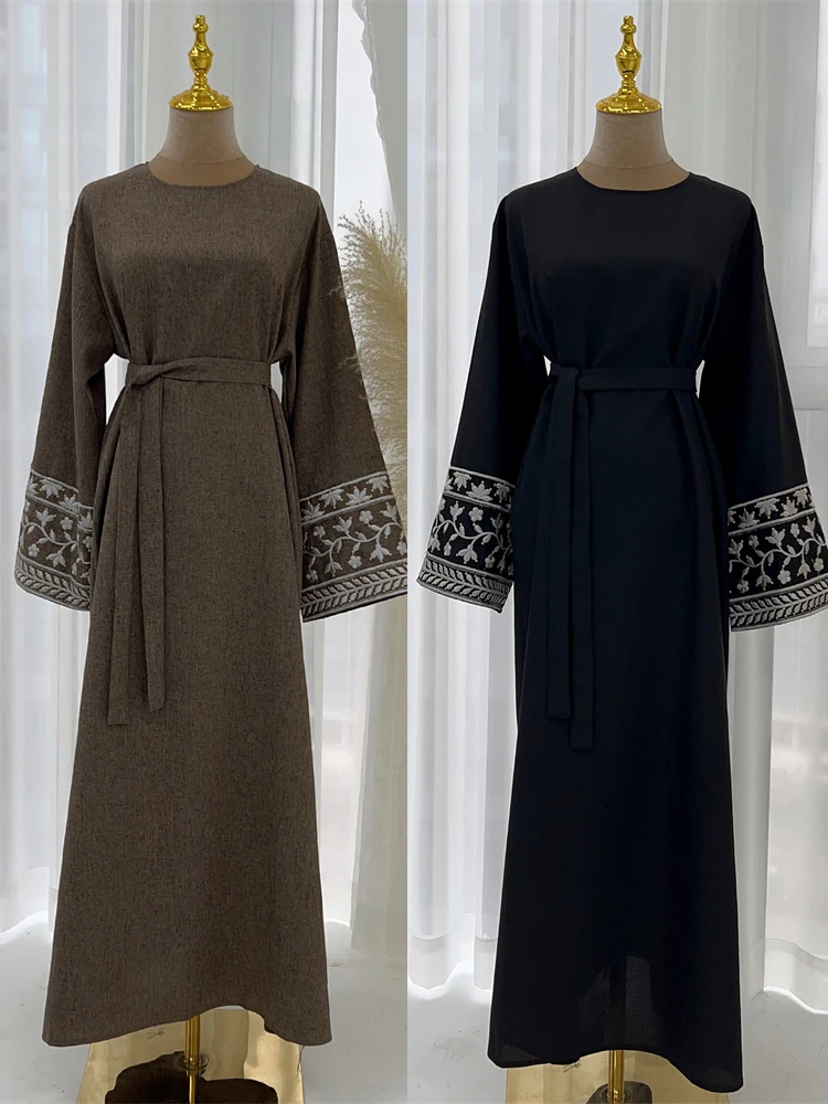 

Ramadan Embroidery Modest Abaya Dubai Turkey Islam Muslim Long Dress Prayer Clothes Abayas For Women Kaftan Robe Femme Musulmane