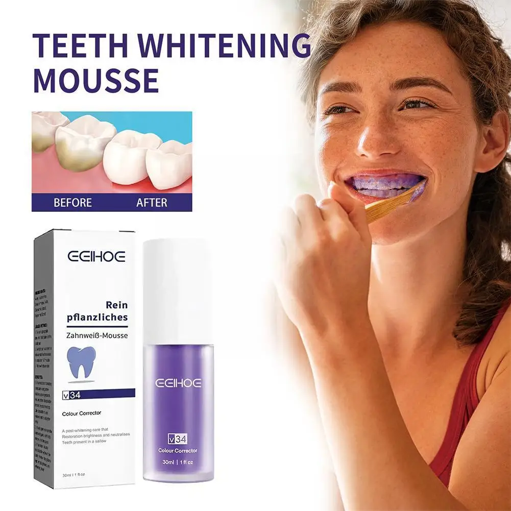 1pc 30ml Purple Color Corrector Teeth Toothpaste V34 Teeth Cleaning Mousse Oral Whitening Whitening Effective Product Tooth E5O3
1pc 30ml Purple Color Corrector Teeth Toothpaste V34 Teeth Cleaning Mousse Oral Whitening Whitening Effective Product Tooth E5O3