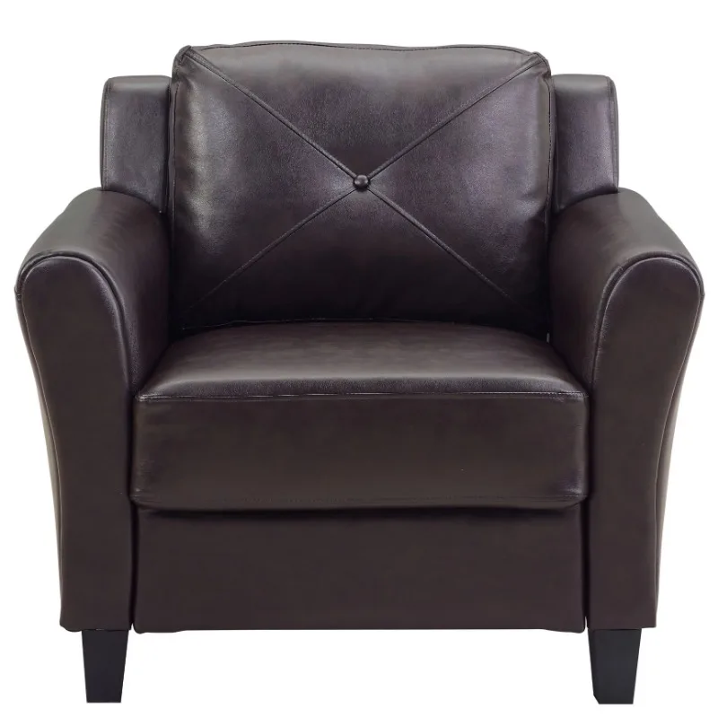 Lifestyle Solutions Taryn Curved Arm Lounge Chair, Brown Faux Leather accent chairs for living room
Lifestyle Solutions Taryn Curved Arm Lounge Chair, Brown Faux Leather accent chairs for living room