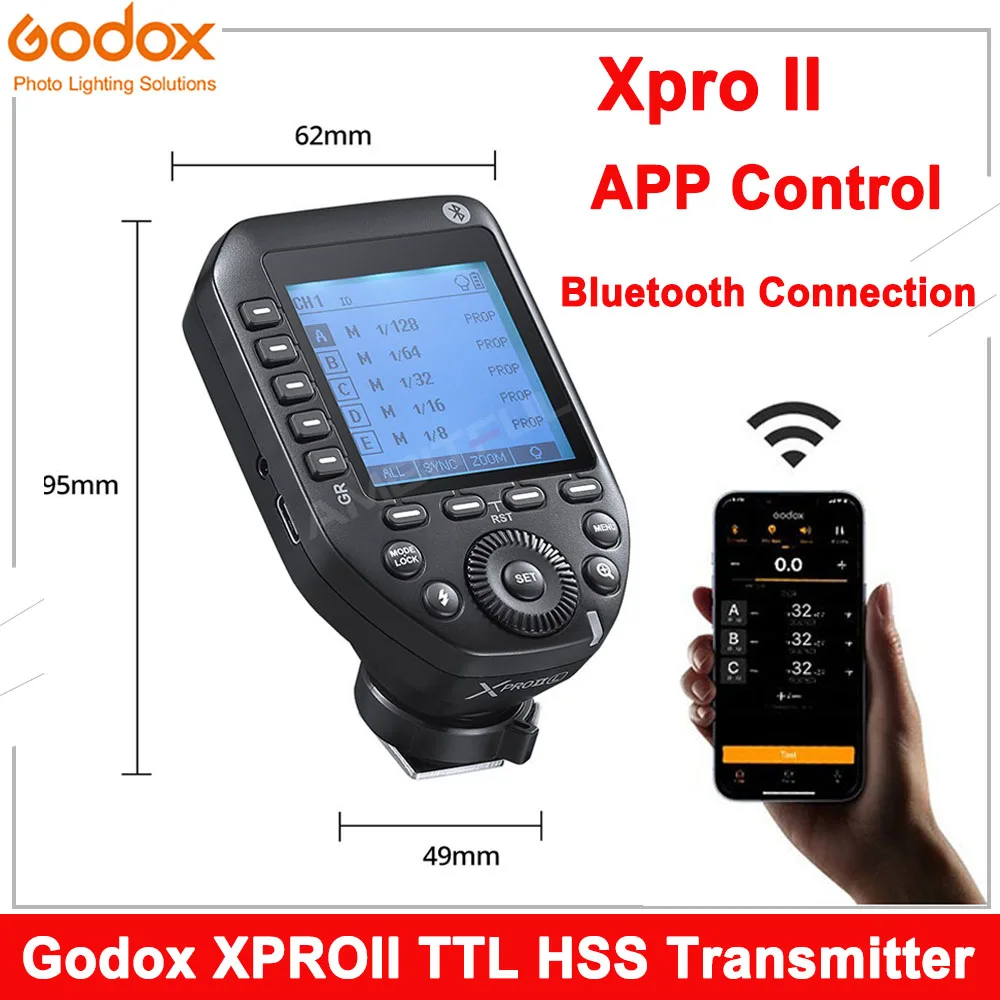 Беспроводной триггер для вспышки Godox XPro II XproII TTL HSS Bluetooth 2,4G передатчик с ЖК-экраном или Canon Nikon Sony Fuji Olympus Penta
Беспроводной триггер для вспышки Godox XPro II XproII TTL HSS Bluetooth 2,4G передатчик с ЖК-экраном или Canon Nikon Sony Fuji Olympus Penta