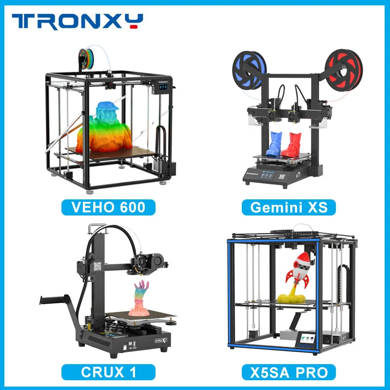 

TRONXY CRUX 1 Gemini XS X5SA VEHO 600 FDM 3D Printer High Precision Large Print Size 3d Printer X5SA PRO Upgrade Print Kit
