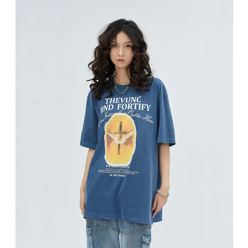 VUNC Wash Water Make Old Cross American Classic 2023 Summer New Fashion Brand Loose Street Short Sleeve Shirts for Men and Women
VUNC Wash Water Make Old Cross American Classic 2023 Summer New Fashion Brand Loose Street Short Sleeve Shirts for Men and Women