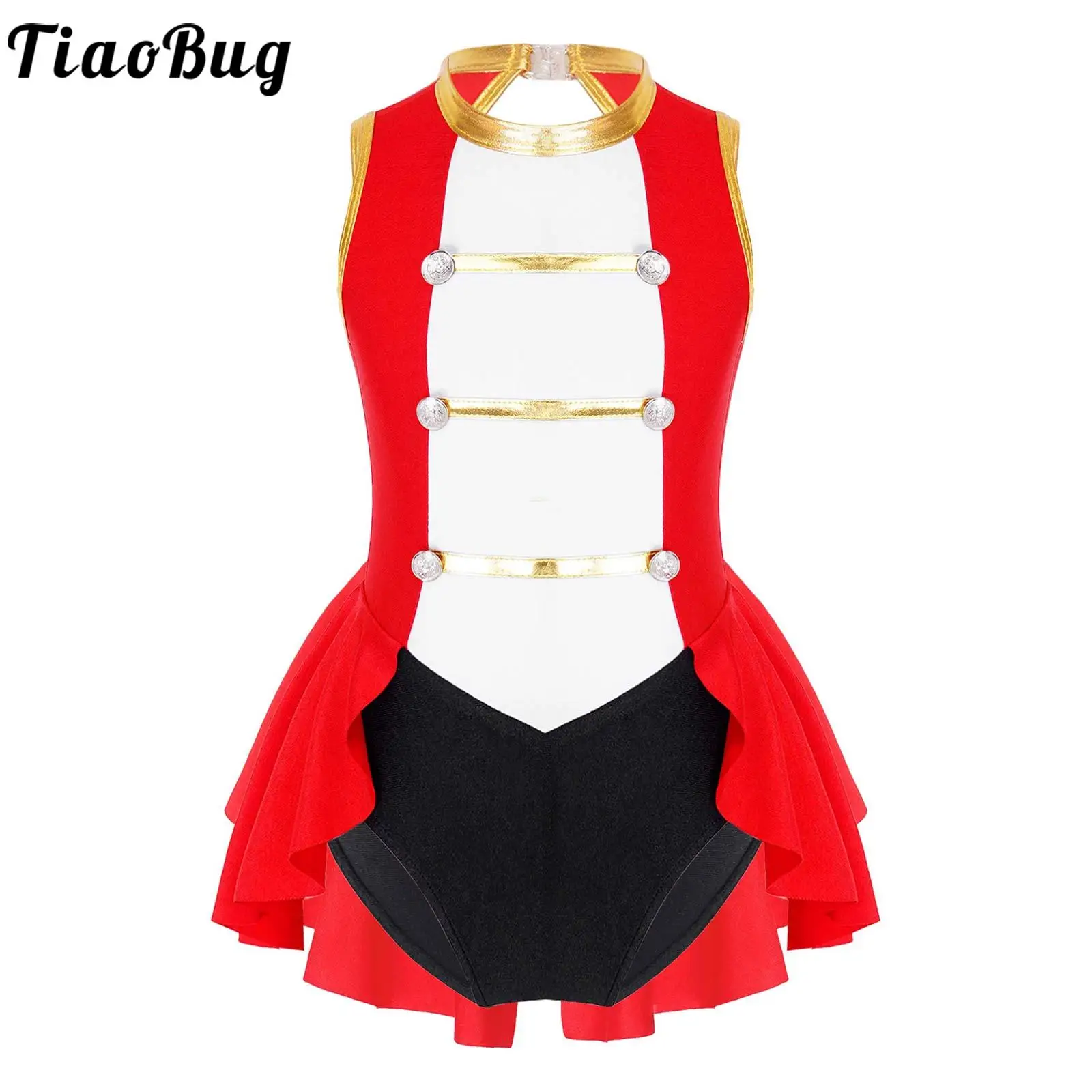 

Kids Girls Circus Ringmaster Cosplay Costume Leotard Bodysuit Halloween Party Carnival Dance Dress Leotard Ballet Tutu Dancewear