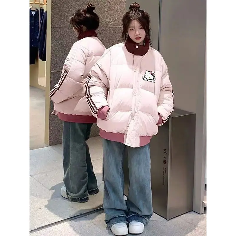 New Kawaii Sanrios Hellokittys Striped Pink Cotton Jacket Cartoon Lovable Winter Thickened Cotton Jacket Anime Toys For Girls
New Kawaii Sanrios Hellokittys Striped Pink Cotton Jacket Cartoon Lovable Winter Thickened Cotton Jacket Anime Toys For Girls