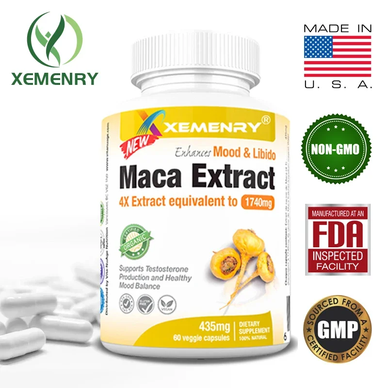 Maca Root Extract Capsules - increases male energy, improves stamina and endurance, contains Tongkat Ali and Arginine
Maca Root Extract Capsules - increases male energy, improves stamina and endurance, contains Tongkat Ali and Arginine