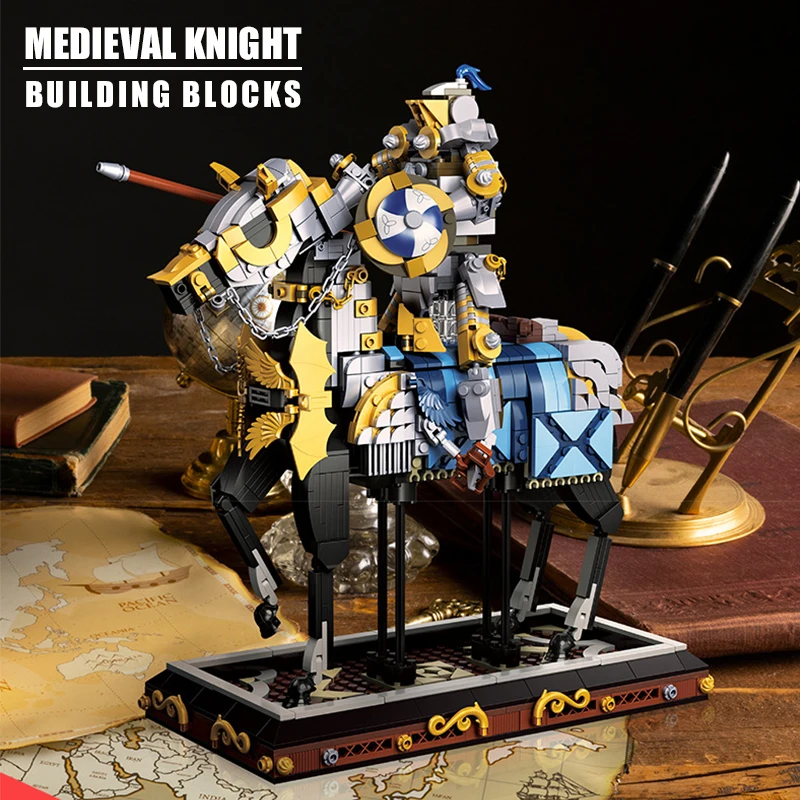

MOC 1247PCS Medieval Knight Figures Building Blocks Military Middle Ages Knights Model DIY Bricks Toys for Kids Adults Boy Gifts