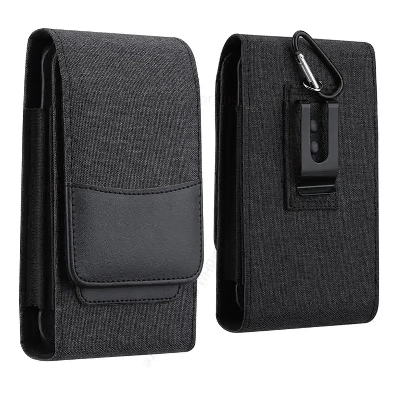 

Nylon Cloth Leather Phone Pouch For ZTE nubia Z50S Pro Z50 Ultra Z40 Z30 Belt Clip Waist Bag Flip Case Red Magic 9 8 8S Pro Plus