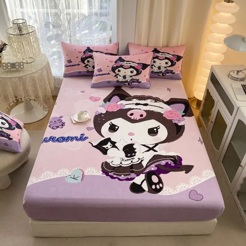 Kawaii Sanrio Kuromi Thickened Milk Velvet Bed Cover Single Piece Winter Cartoon Coral Velvet Bed Cover Simmons Mattress Cover
Kawaii Sanrio Kuromi Thickened Milk Velvet Bed Cover Single Piece Winter Cartoon Coral Velvet Bed Cover Simmons Mattress Cover