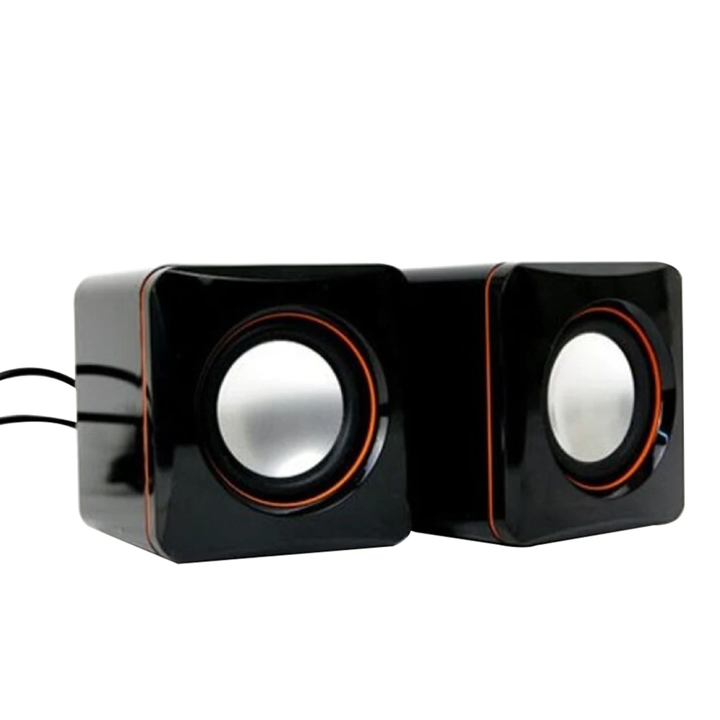 

1 Pair Portable Computer Speakers USB Powered Desktop Mini Speaker Sound Music Player System Wired Small Speaker