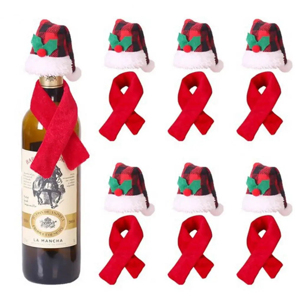12/24 шт. Рождественская Крышка для винной бутылки, комплект из шапки и шарфа в клетку для рождественских вечеринок, праздничное украшение для стола, рождественский стиль
12/24 шт. Рождественская Крышка для винной бутылки, комплект из шапки и шарфа в клетку для рождественских вечеринок, праздничное украшение для стола, рождественский стиль