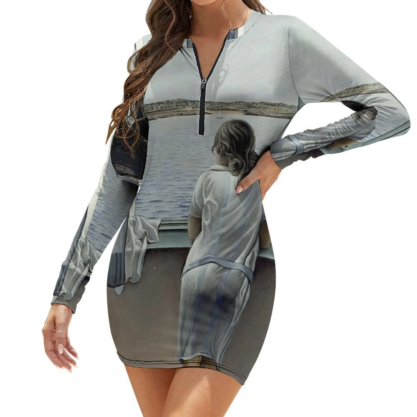 WOMAN IN THE WINDOW : Vintage 1925 Painting Print Long-Sleeve Bodycon Dress summer women's suit Bride dresses
WOMAN IN THE WINDOW : Vintage 1925 Painting Print Long-Sleeve Bodycon Dress summer women's suit Bride dresses