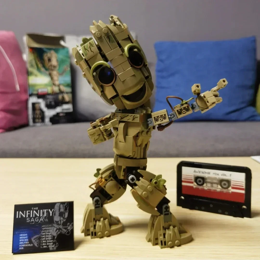 Super Heroes MOC 2014 Marvel Movie I am Groot Bricks Toy Super Heroes MOC 2014 Marvel Movie I am Groot Bricks Toy