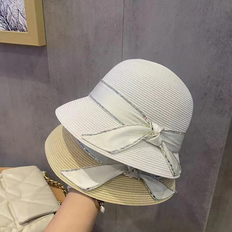 Summer French Hepburn Style Straw Hat for Women Elegant Bow Floppy Wide Brim Sun Cap Foldable 2023 New Anti-UV Travel Beach Hat
Summer French Hepburn Style Straw Hat for Women Elegant Bow Floppy Wide Brim Sun Cap Foldable 2023 New Anti-UV Travel Beach Hat