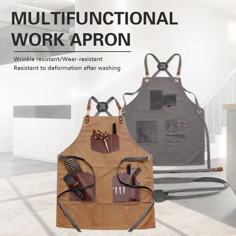 Barber Apron Canvas Bib Restaurant Women Men Strap Cloth Multifunction Hairdresser Barbershop Tool
Barber Apron Canvas Bib Restaurant Women Men Strap Cloth Multifunction Hairdresser Barbershop Tool