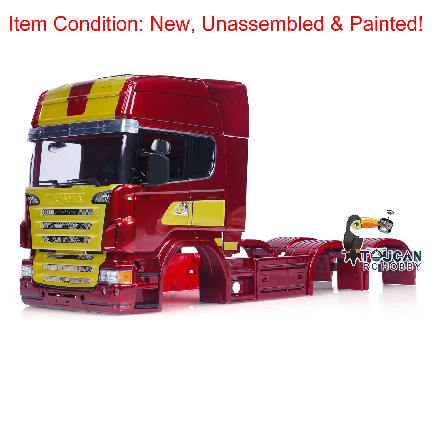 

Spare Parts RC Car Body Shell High-roof Cabin Accessories for Toys 6x6 6x4 1/14 Remote Control Tractor Truck THZH1642