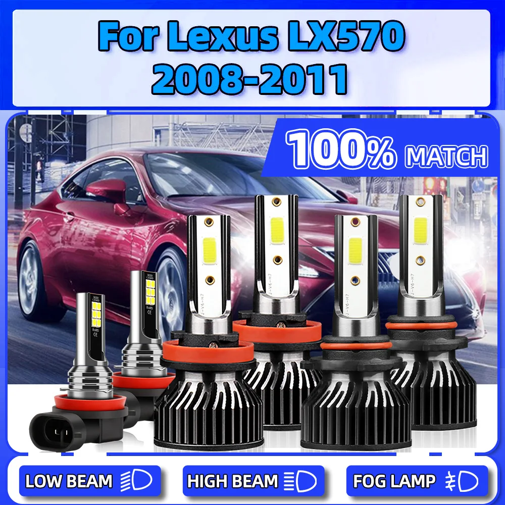 Super Bright LED Headlight Bulbs 12V Plug And Play Car Lamps 6000K CSP Chips Fog Lights For Lexus LX570 2008 2009 2010 2011
Super Bright LED Headlight Bulbs 12V Plug And Play Car Lamps 6000K CSP Chips Fog Lights For Lexus LX570 2008 2009 2010 2011