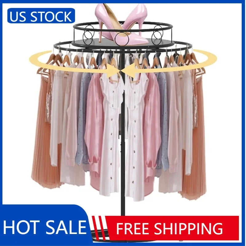 ZOUXIKOU Rotatable Round Garment Rack, Adjustable Clothing Floor-Standing Display for Hanging Apparel
ZOUXIKOU Rotatable Round Garment Rack, Adjustable Clothing Floor-Standing Display for Hanging Apparel