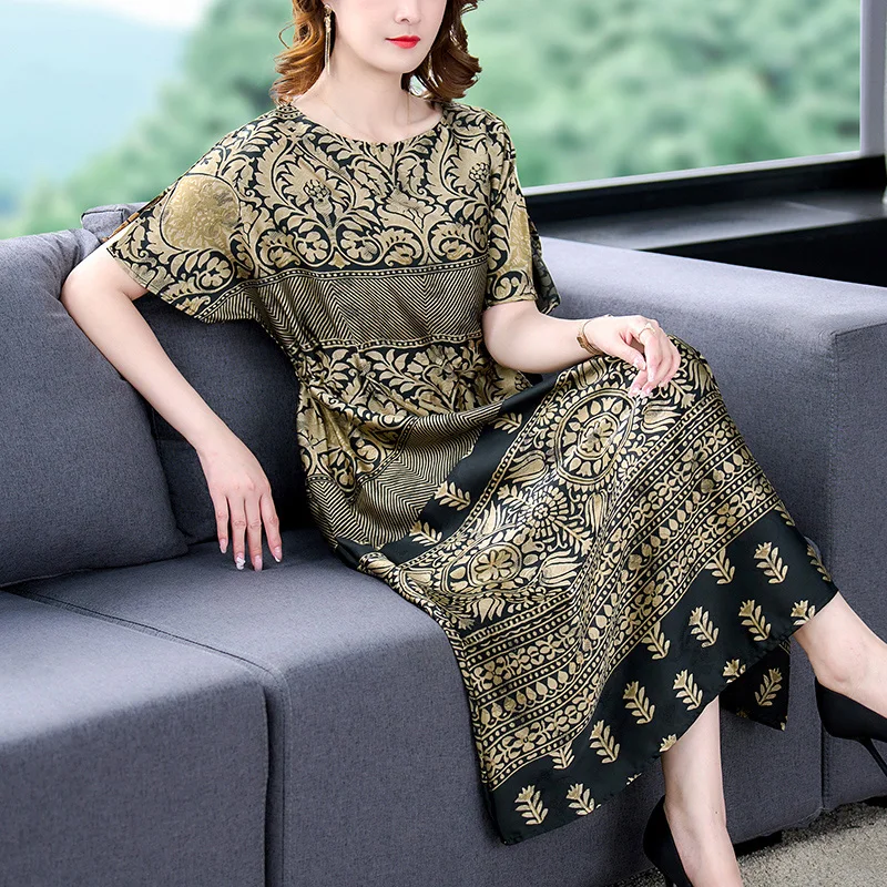Women Floral Natural Silk Midi Dress Summer New Fashion Light Elegant Loose Waist Hooded Dress Korean Vintage Casaul Dress
Women Floral Natural Silk Midi Dress Summer New Fashion Light Elegant Loose Waist Hooded Dress Korean Vintage Casaul Dress