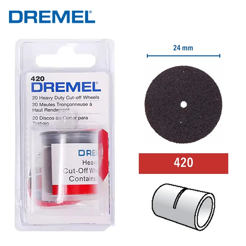 

Металлический режущий диск Dremel 420, отрезные диски 24 мм для нержавеющей стали, подходит для всех инструментов Dremel с несколькими вращениями и хвостовиком 3,2 мм