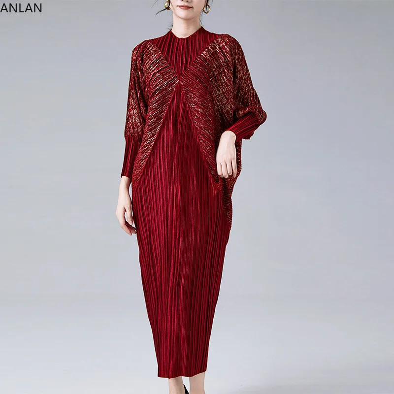 ANLAN 2023 Winter New Batwing Sleeves Pleated Dress For Women High End Fashion Printed V-neck Loose Elegant Dresses 7GK5209
ANLAN 2023 Winter New Batwing Sleeves Pleated Dress For Women High End Fashion Printed V-neck Loose Elegant Dresses 7GK5209