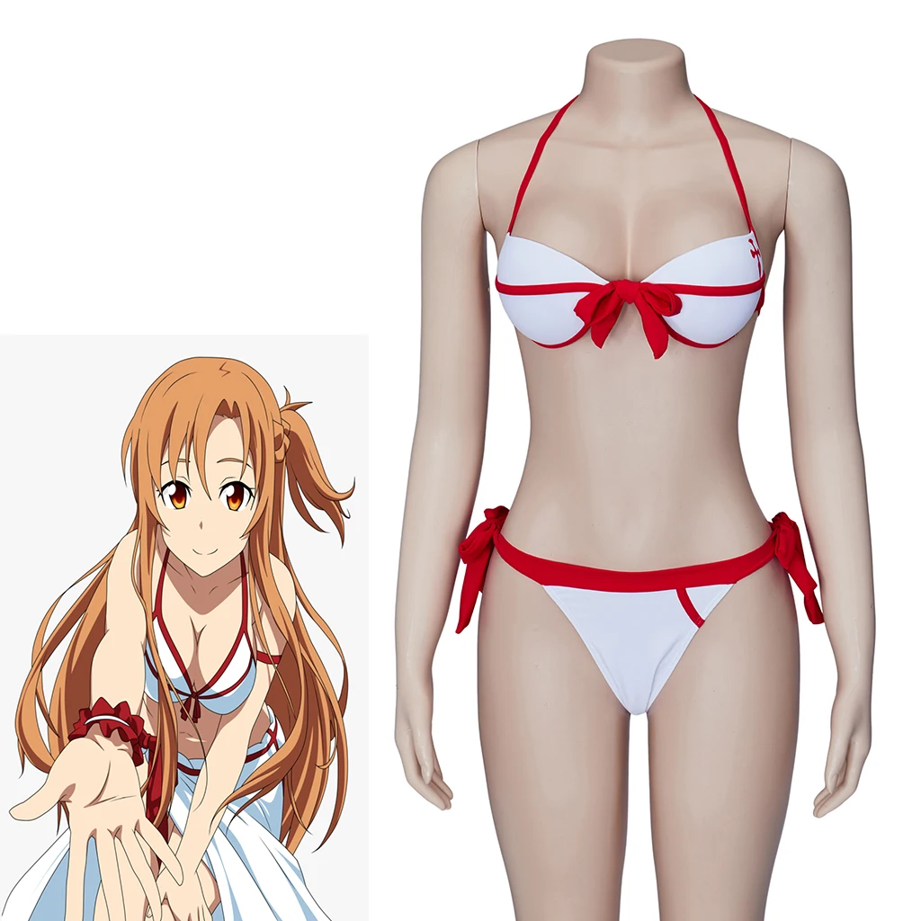 Yuuki Asuna Cosplay Swimsuit Anime Sword Art Online Sexy Women Halter Neck Bikinis Set Carnival Pool Party Beach Bathing Suit
Yuuki Asuna Cosplay Swimsuit Anime Sword Art Online Sexy Women Halter Neck Bikinis Set Carnival Pool Party Beach Bathing Suit