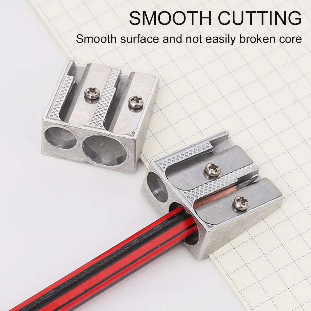 Double Hole Metal Pencil Sharpener Durable Lightweight Sharpener For Home School Office
Double Hole Metal Pencil Sharpener Durable Lightweight Sharpener For Home School Office