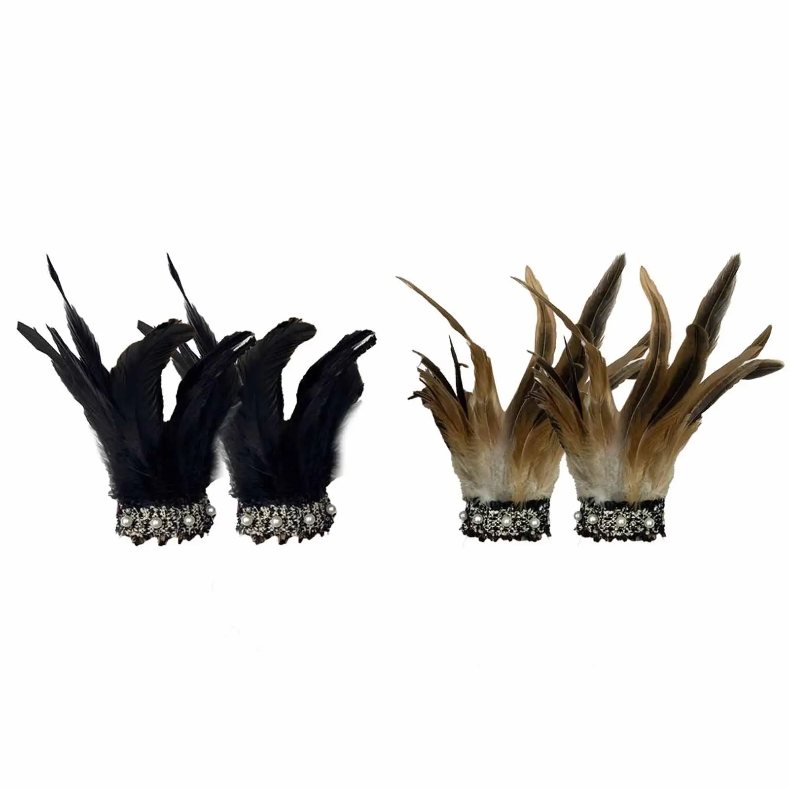 2 Pieces Ladies and Girls Gothic with Pearl Wristband Artificial Feather Feather Wrist Cuffs for Prom Rave Dance Showgirl
2 Pieces Ladies and Girls Gothic with Pearl Wristband Artificial Feather Feather Wrist Cuffs for Prom Rave Dance Showgirl